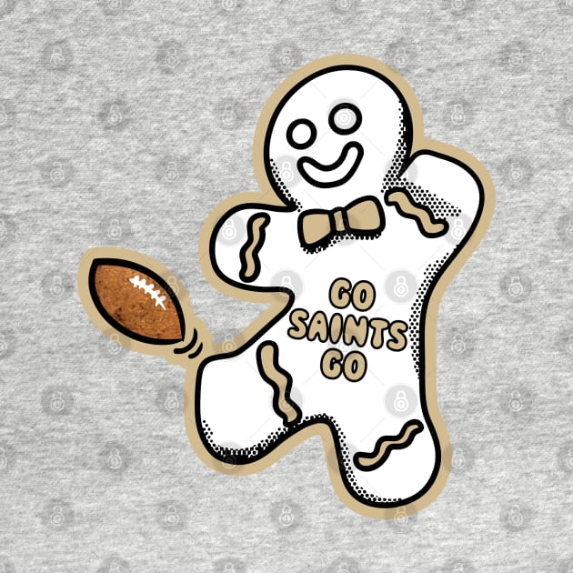 New Orleans Saints Gingerbread Man by Rad Love